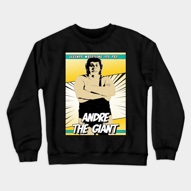 Andre The Giant Wrestling 90s Pro Crewneck Sweatshirt by Sakonipopart